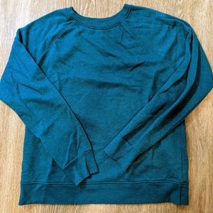 Time and Tru Plain Teal Cozy Sweatshirt Medium